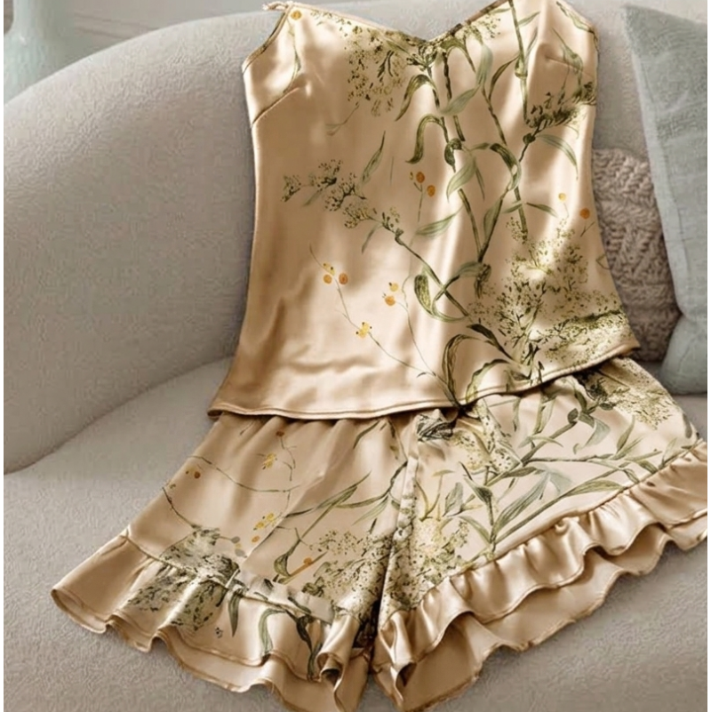 Satin Camisole Loungewear Set.