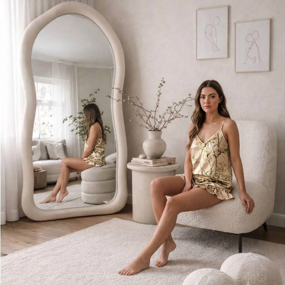 Satin Camisole Loungewear Set.