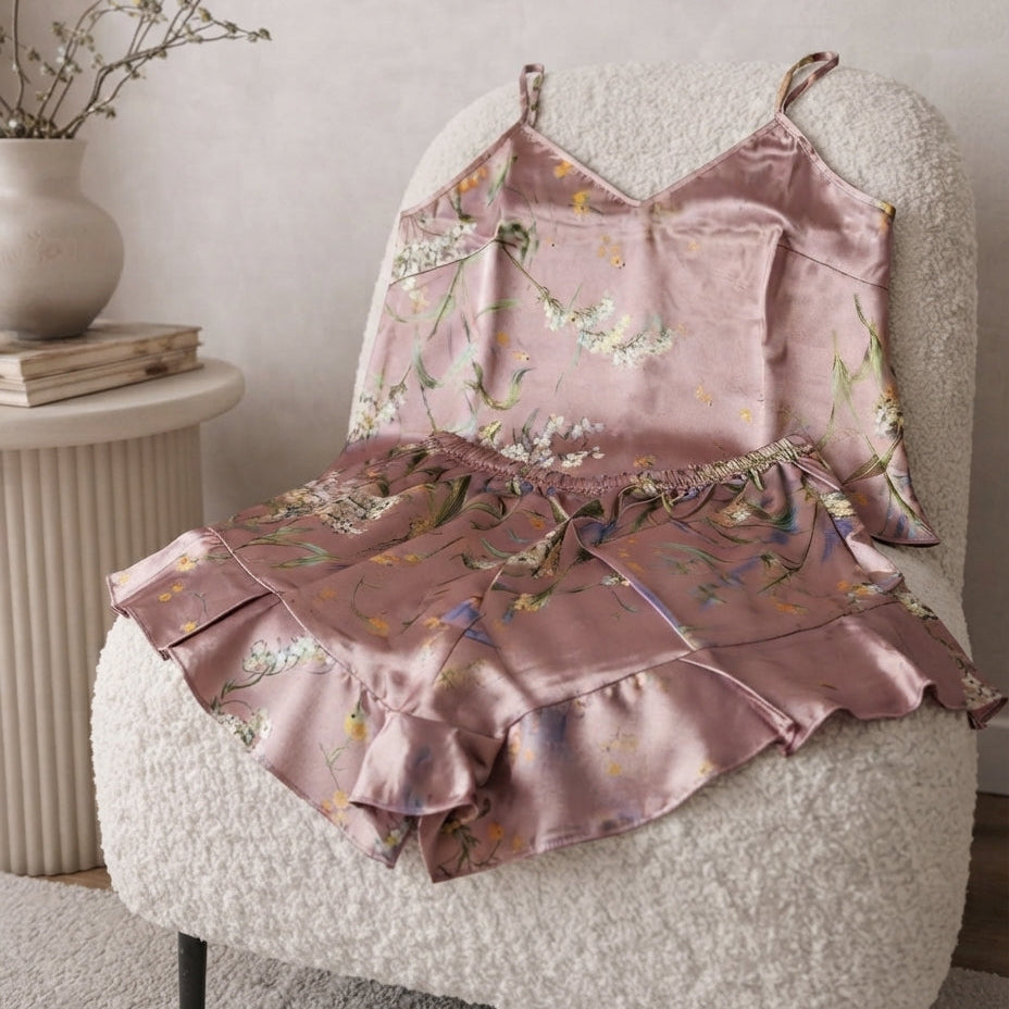 Satin Camisole Loungewear Set.