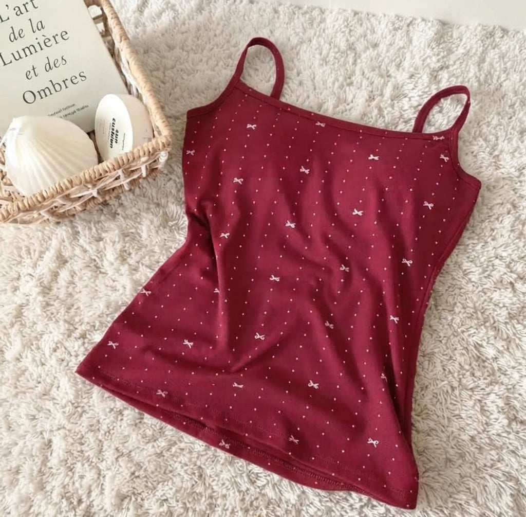 White ow Print Camisole & Lounge Shorts Set - 100% Cotton Pajama