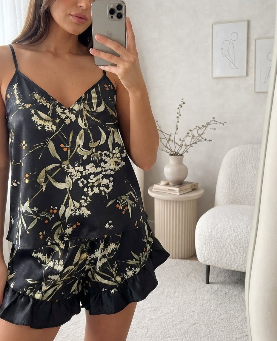 Satin Camisole Loungewear Set.